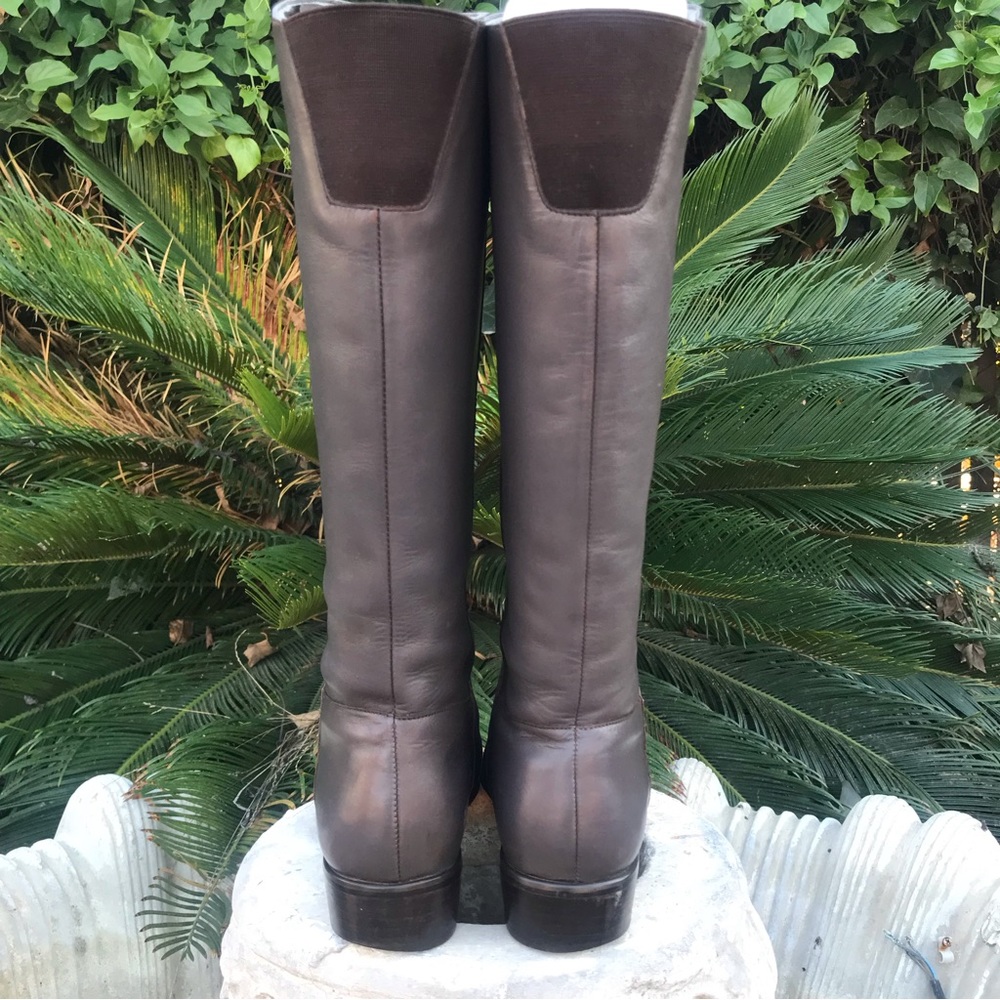 St. John’s Bay Leather Tall Taupe Boots Size 9 - Picture 4 of 8